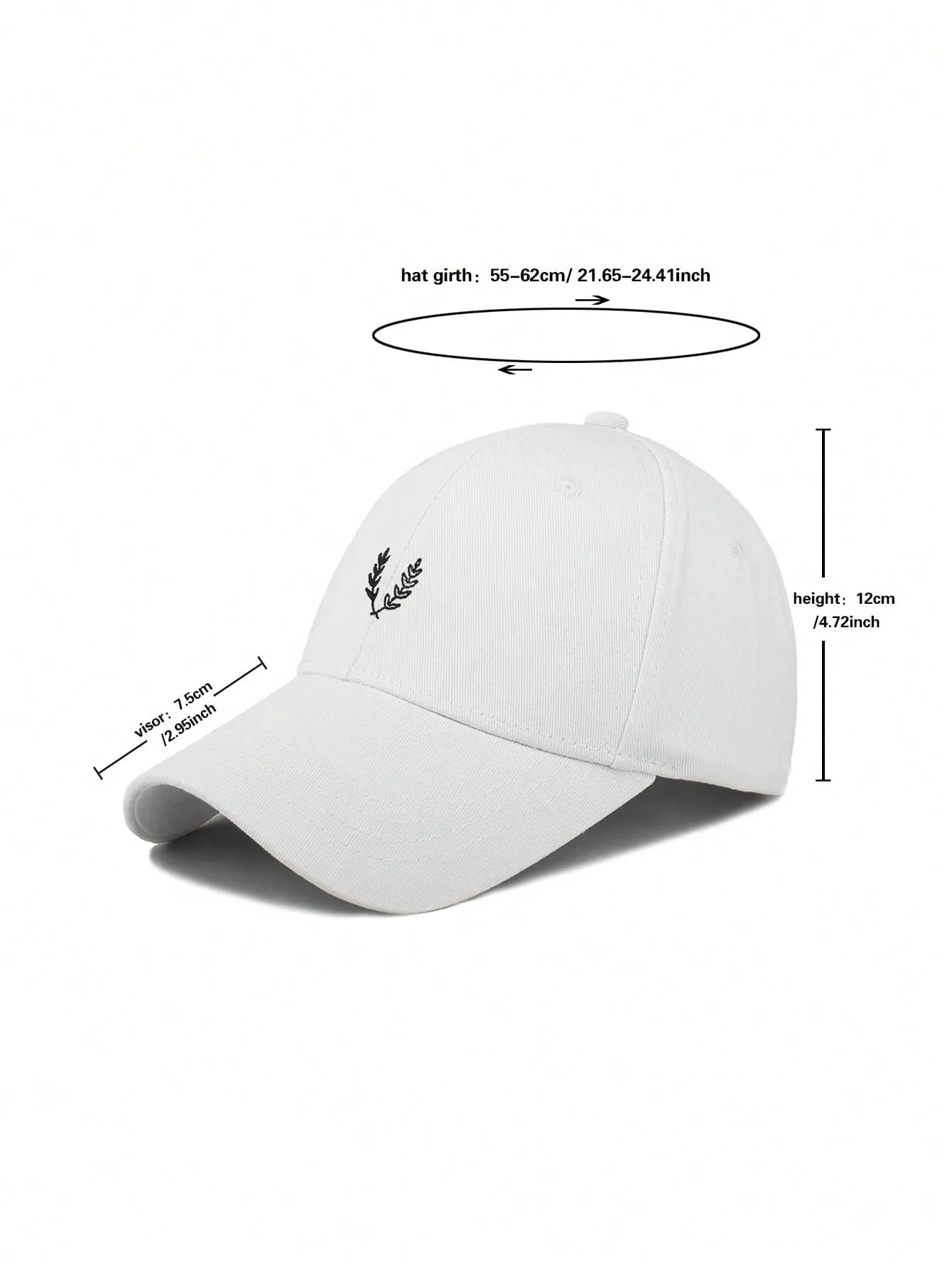 1pc Men Leaf Embroidered Fashion Baseball Cap For Daily Life Casual