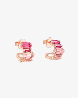 Ann Pink Ombre Mini Hoops