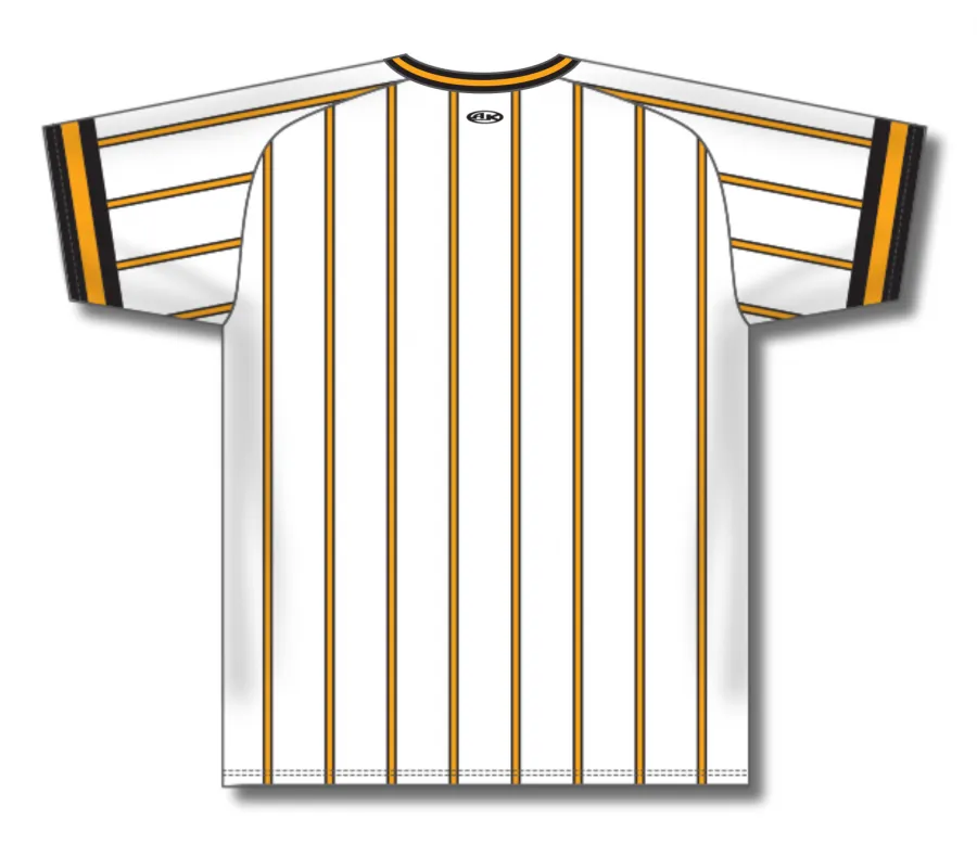 Athletic Knit (AK) Custom ZBA12-PIT6052 Pittsburgh Pirates White Pinstripe Sublimated Baseball Jersey