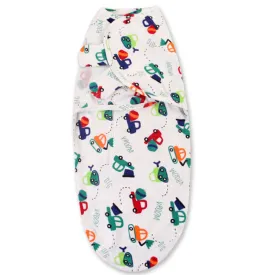 Babymoon Organic Designer Cotton Swaddle Wrap - Multi Car