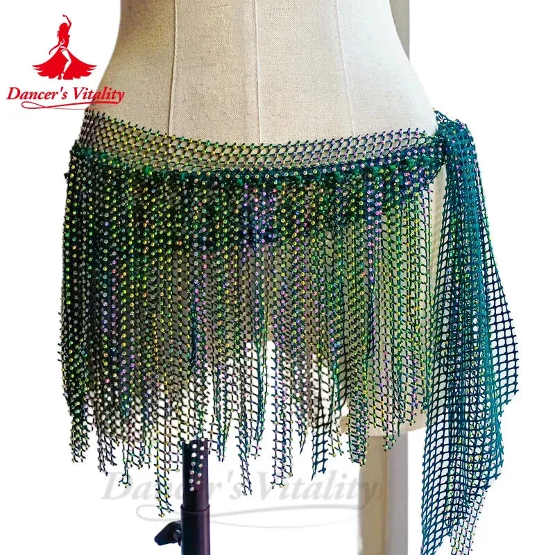 Belly Dance Waist Chain Diamond Hip Scarf New Multi Layered Tassel Belly Dancing Costume Performance Belt