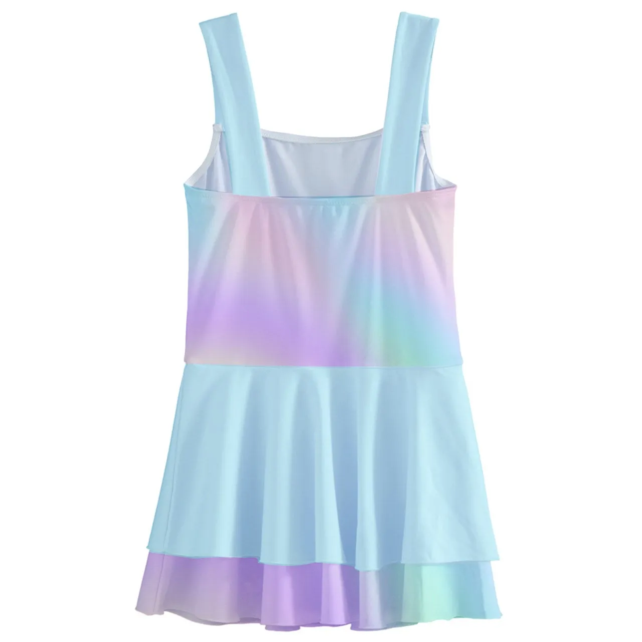 Cotton Candy Prism Kids' Layered Skirt Swimsuit