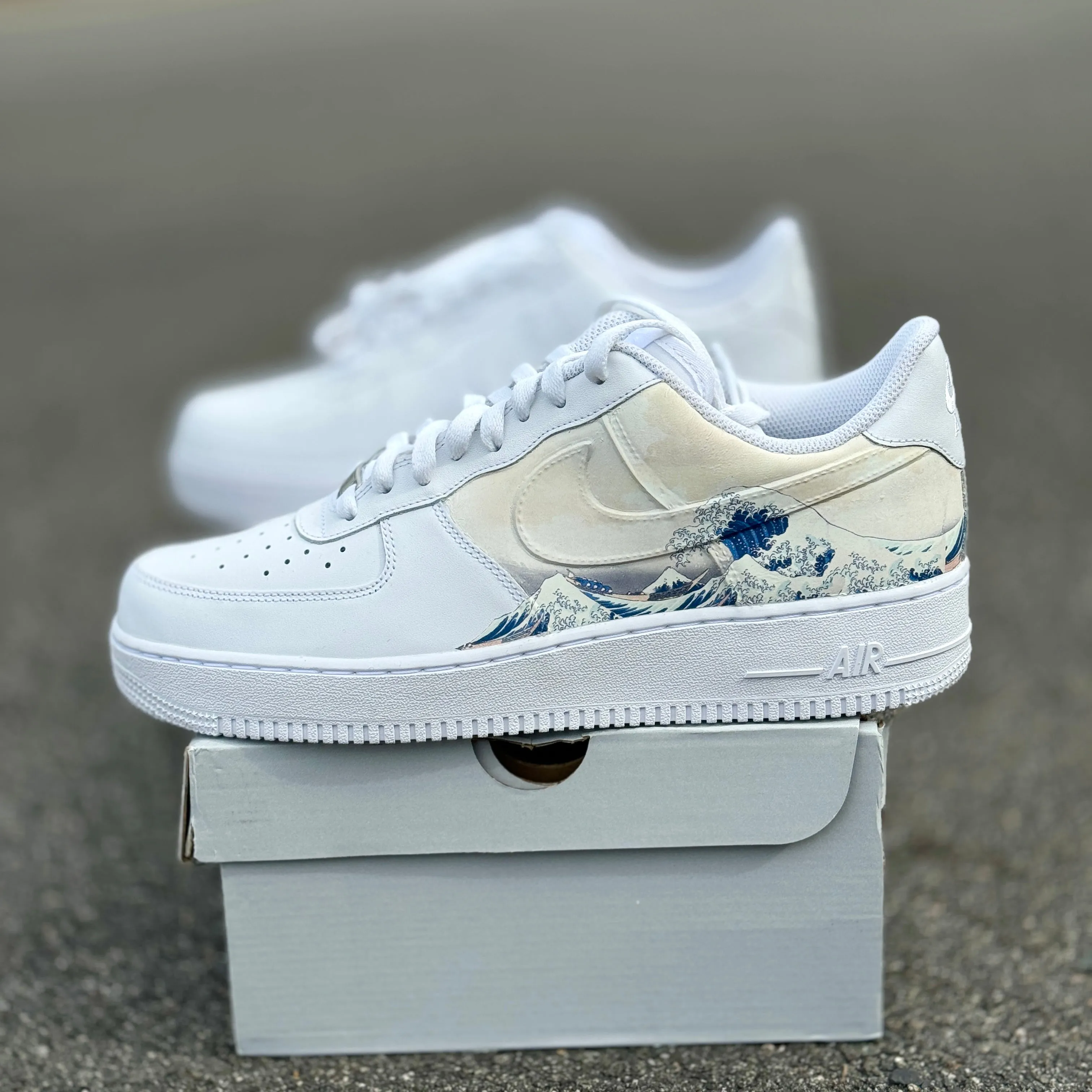 Custom Nike Air Force 1 - Great Wave Off Kanagawa - Custom Nike AF1 Shoes