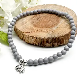 Elephant Charm Acrylic Bead Anklet - Colour Choice