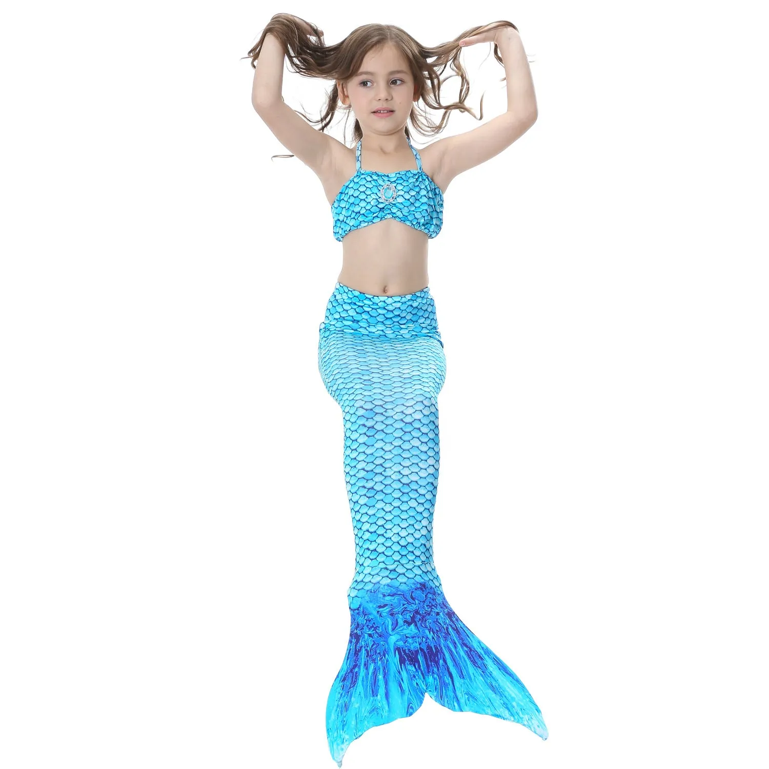 Fancydresswale Mermaid swimming suit bikini for Girls- Blue