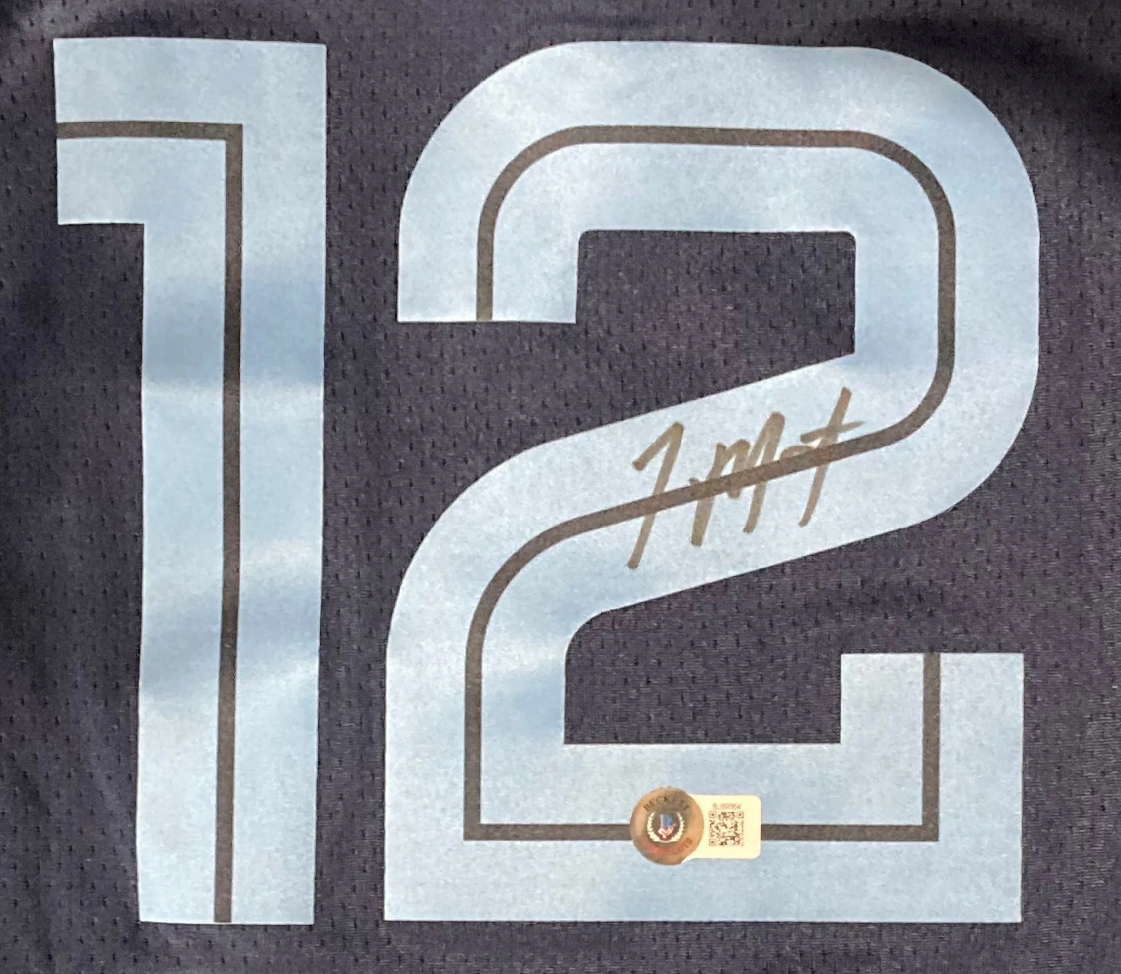 Ja Morant Signed Memphis Grizzlies Navy Blue Nike Swingman Jersey BAS