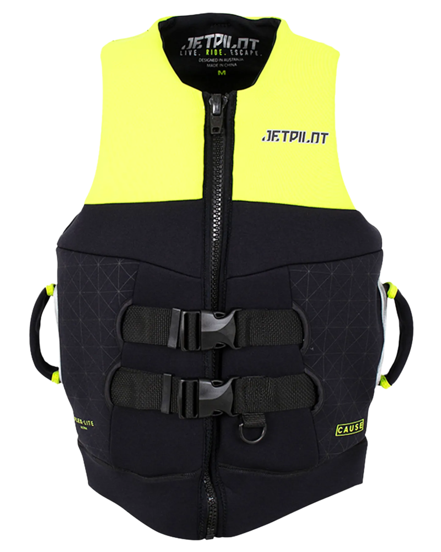 Jetpilot Cause Mens S-Grip FE Neo Vest - Yellow Level 50 - 2023