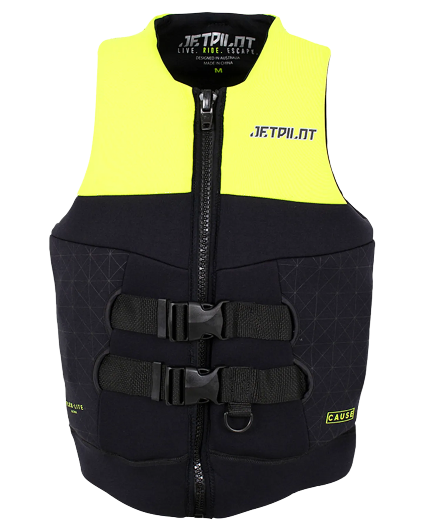 Jetpilot Cause Mens S-Grip FE Neo Vest - Yellow Level 50 - 2023