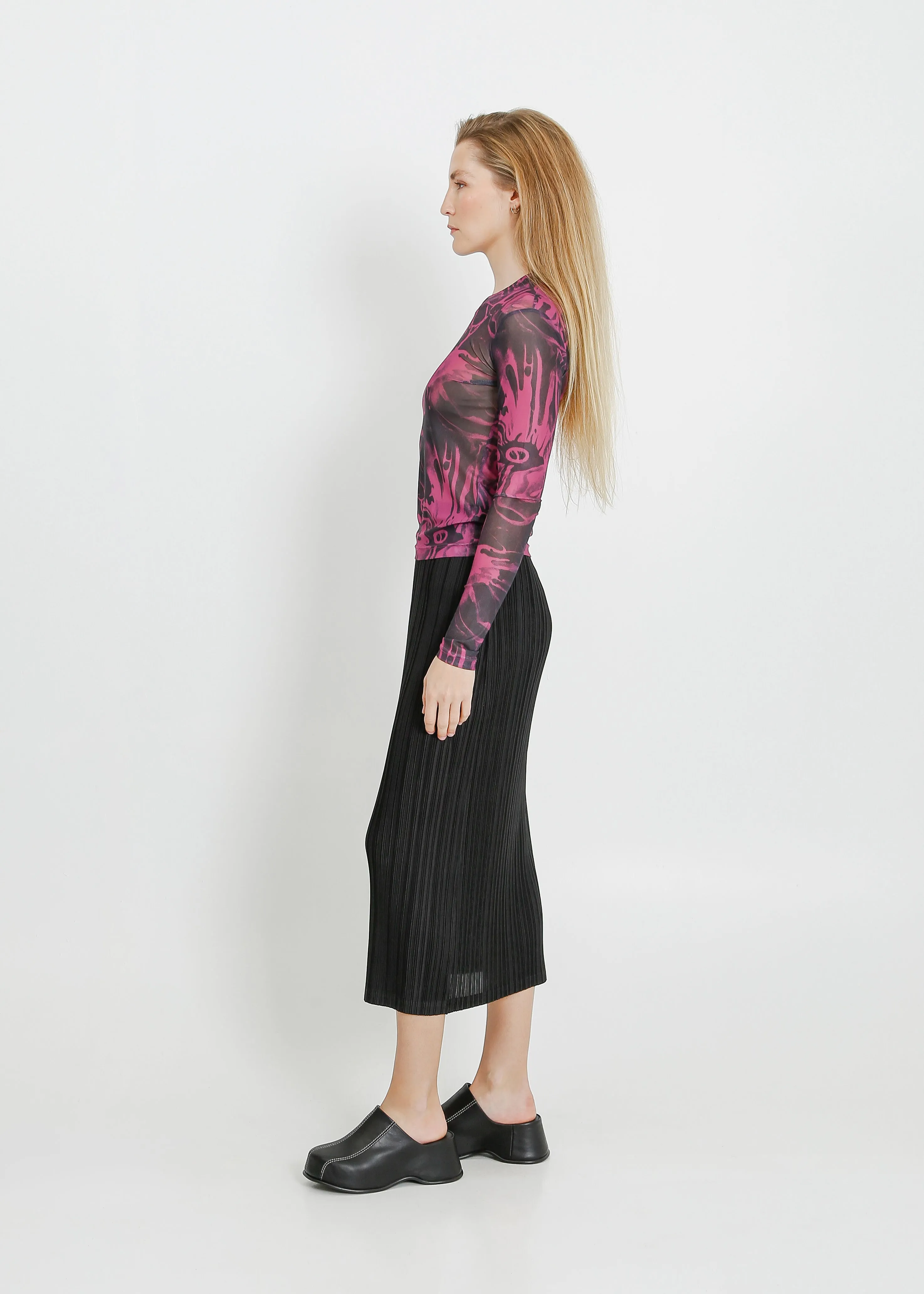 KELLER TOP / MAGENTA-BLACK