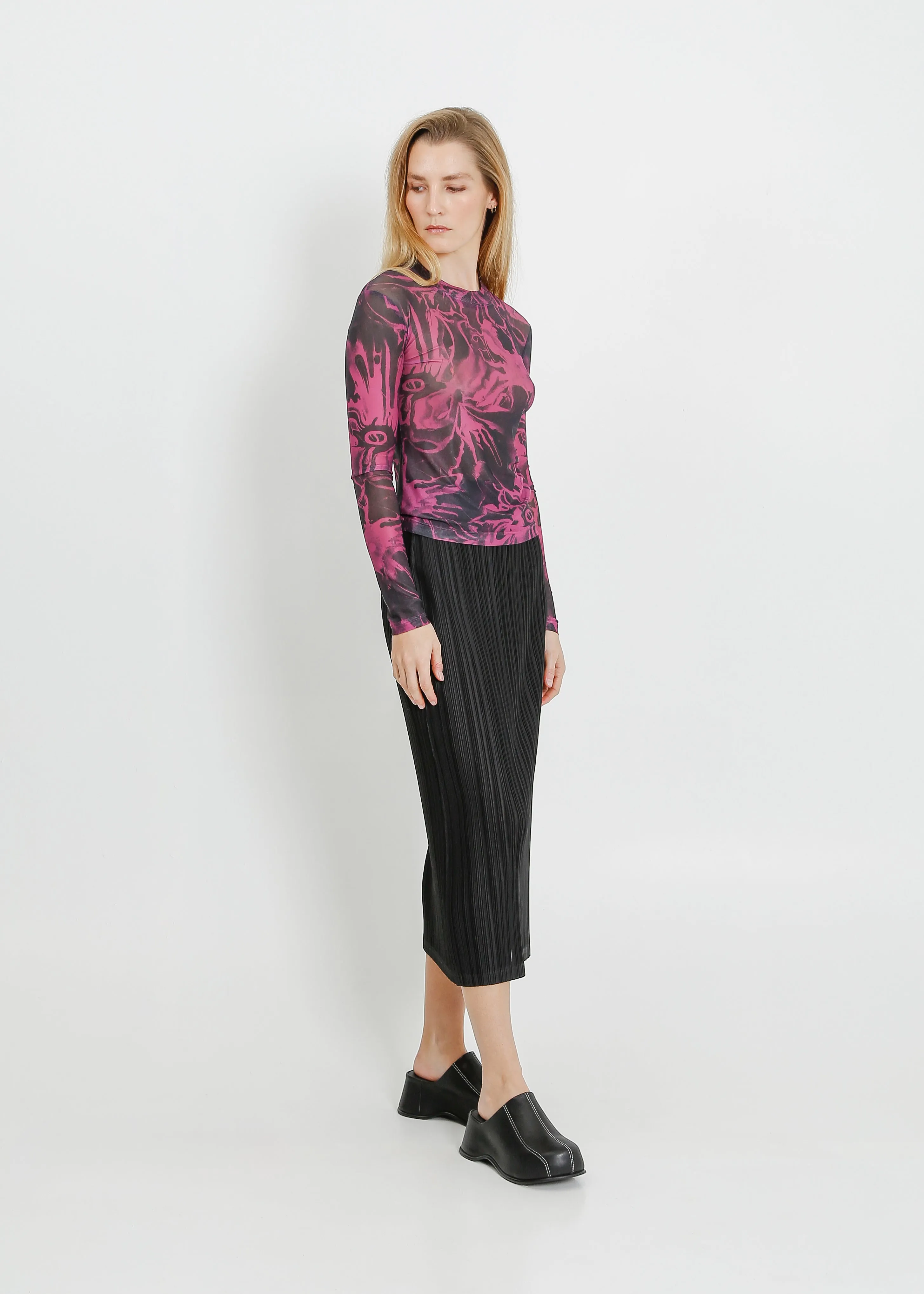 KELLER TOP / MAGENTA-BLACK