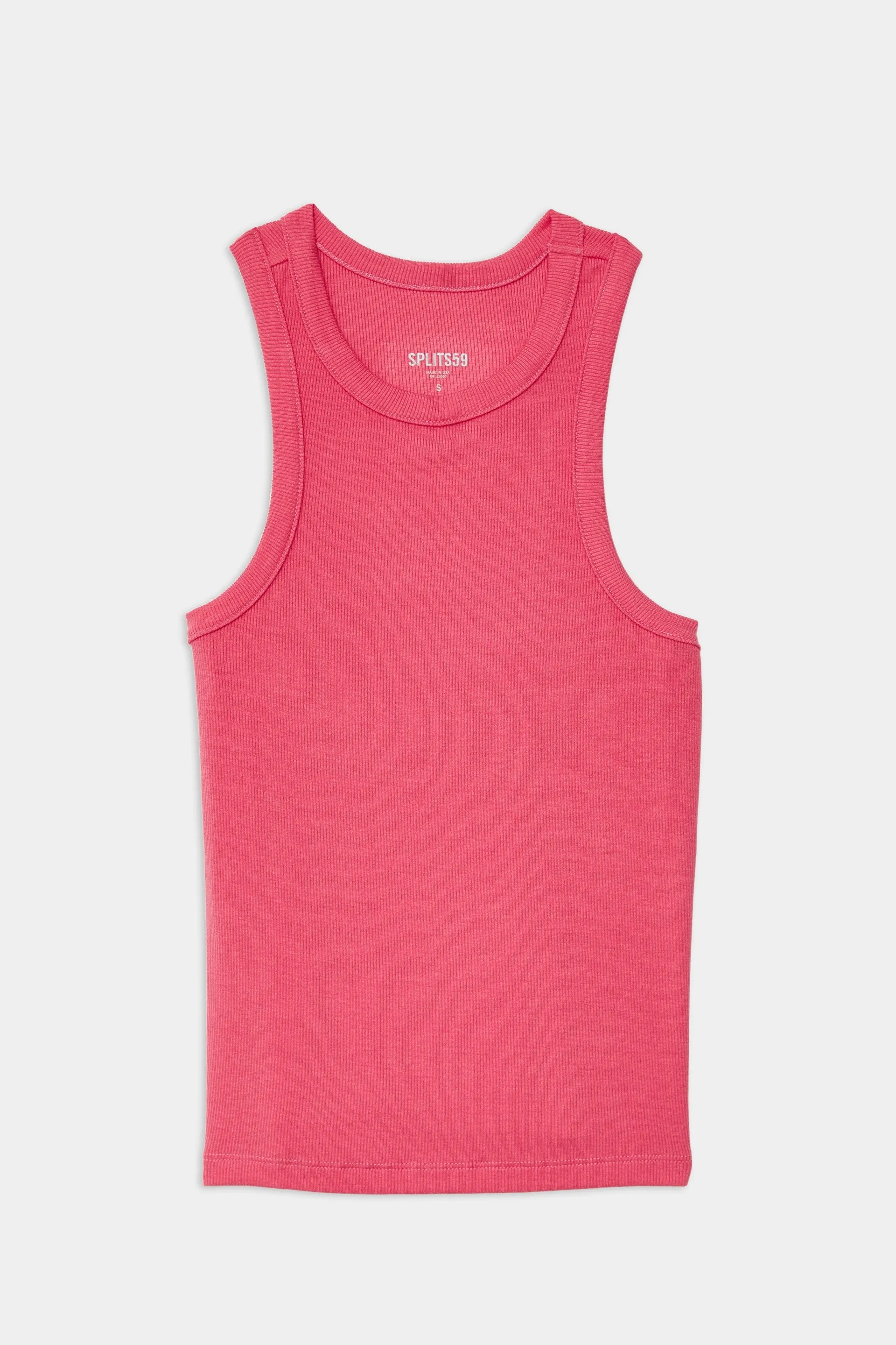 Kiki Rib Tank, Hot Coral