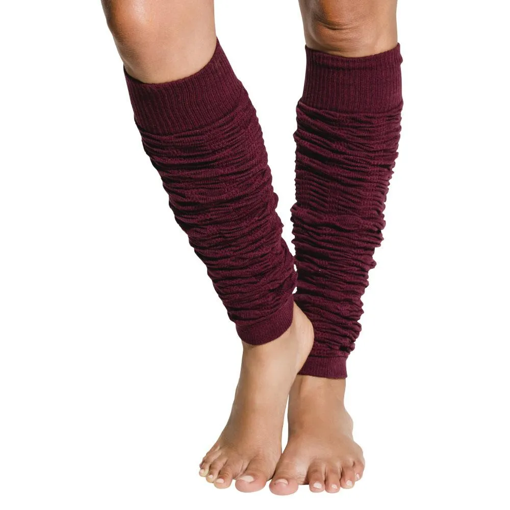 Leg Warmers - Ruched Garnet