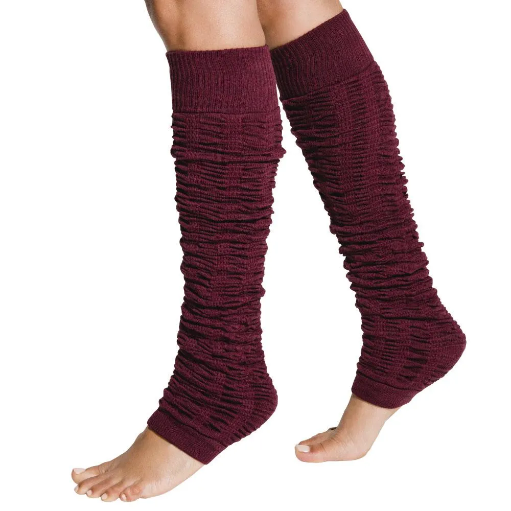 Leg Warmers - Ruched Garnet