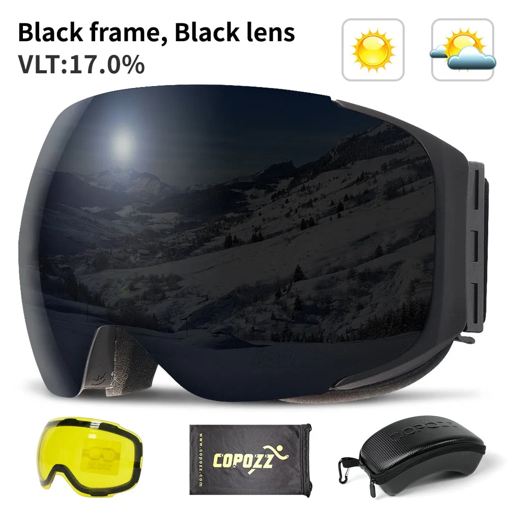 Magnetic UV Protection Anti-Fog Ski Goggles