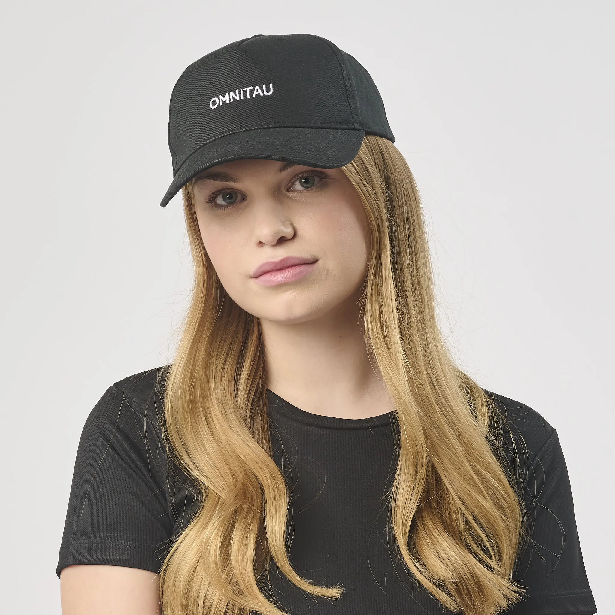 Omnitau Unisex Camber Organic Cotton Baseball Cap - Black