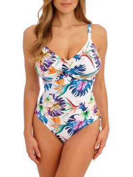 Paradiso Twist Front Adjustable Leg Swimsuit - Multi