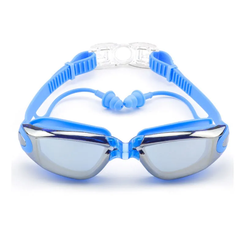 Professional Swimming Glasses Men and Women Ear Plug Waterproof Anti Fog Adult Swimming Pool Goggles Natacion Swim Eyewear