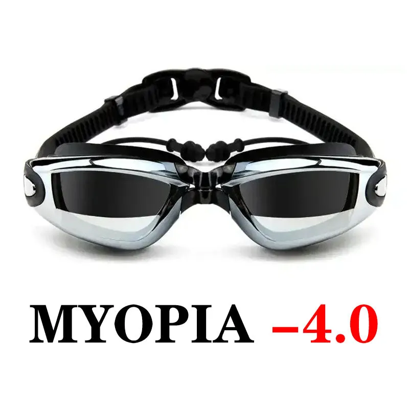 Professional Swimming Glasses Men and Women Ear Plug Waterproof Anti Fog Adult Swimming Pool Goggles Natacion Swim Eyewear