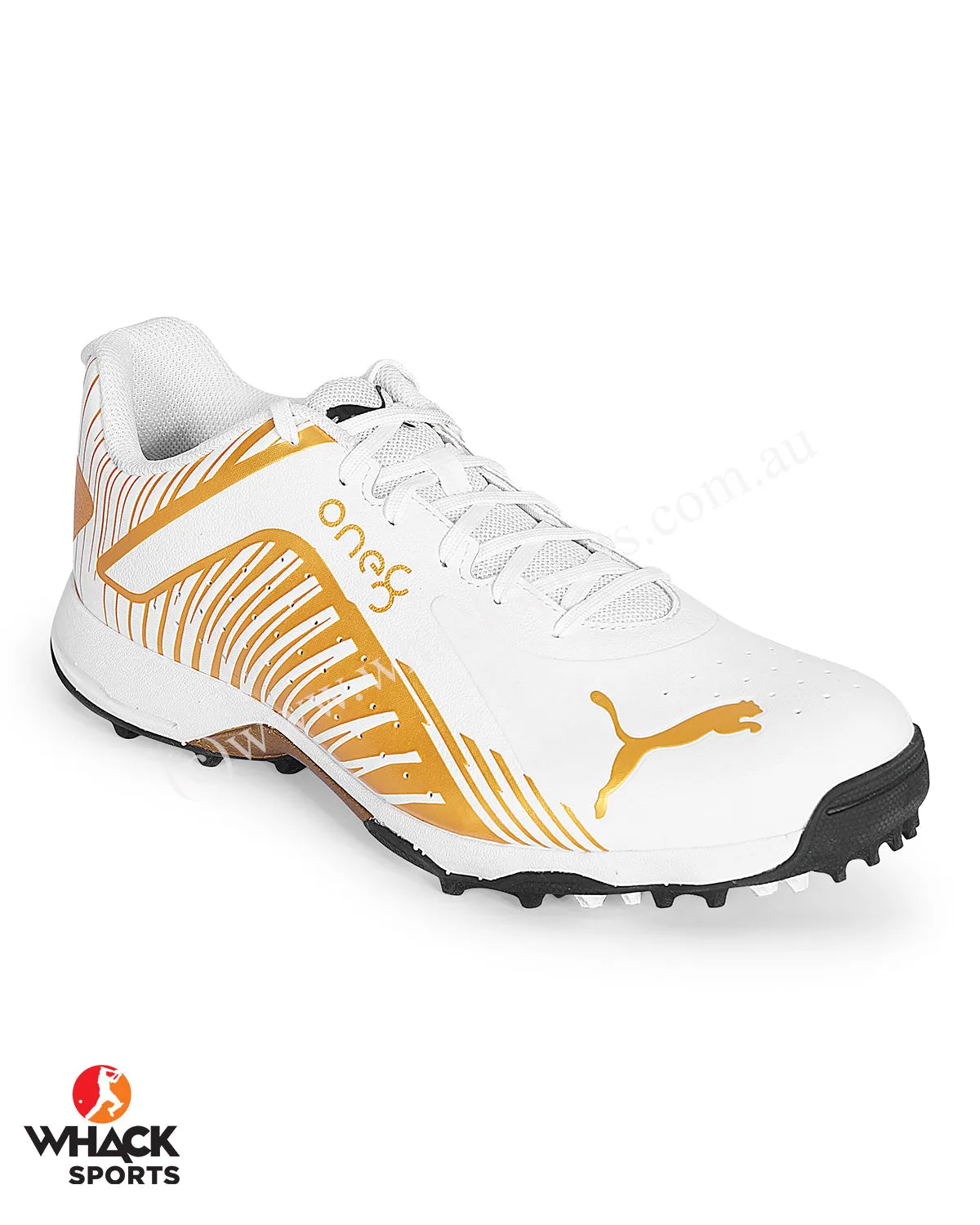 Puma 22 FH - Rubber Cricket Shoes - White/Gold