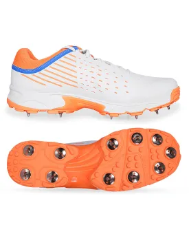 Puma 22.1 Cricket Shoes - Steel Spikes - White Bluemazing Neon Citrus