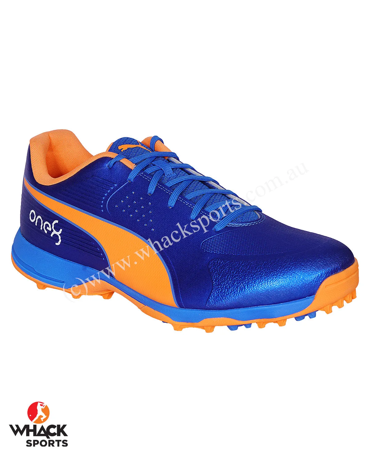 Puma FH 19 - Rubber Cricket Shoes - Bluemazing Orange Glow