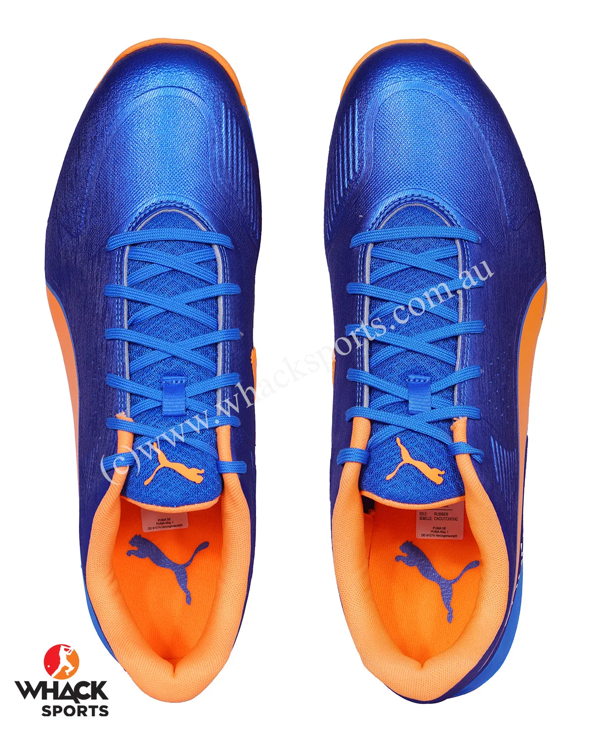 Puma FH 19 - Rubber Cricket Shoes - Bluemazing Orange Glow