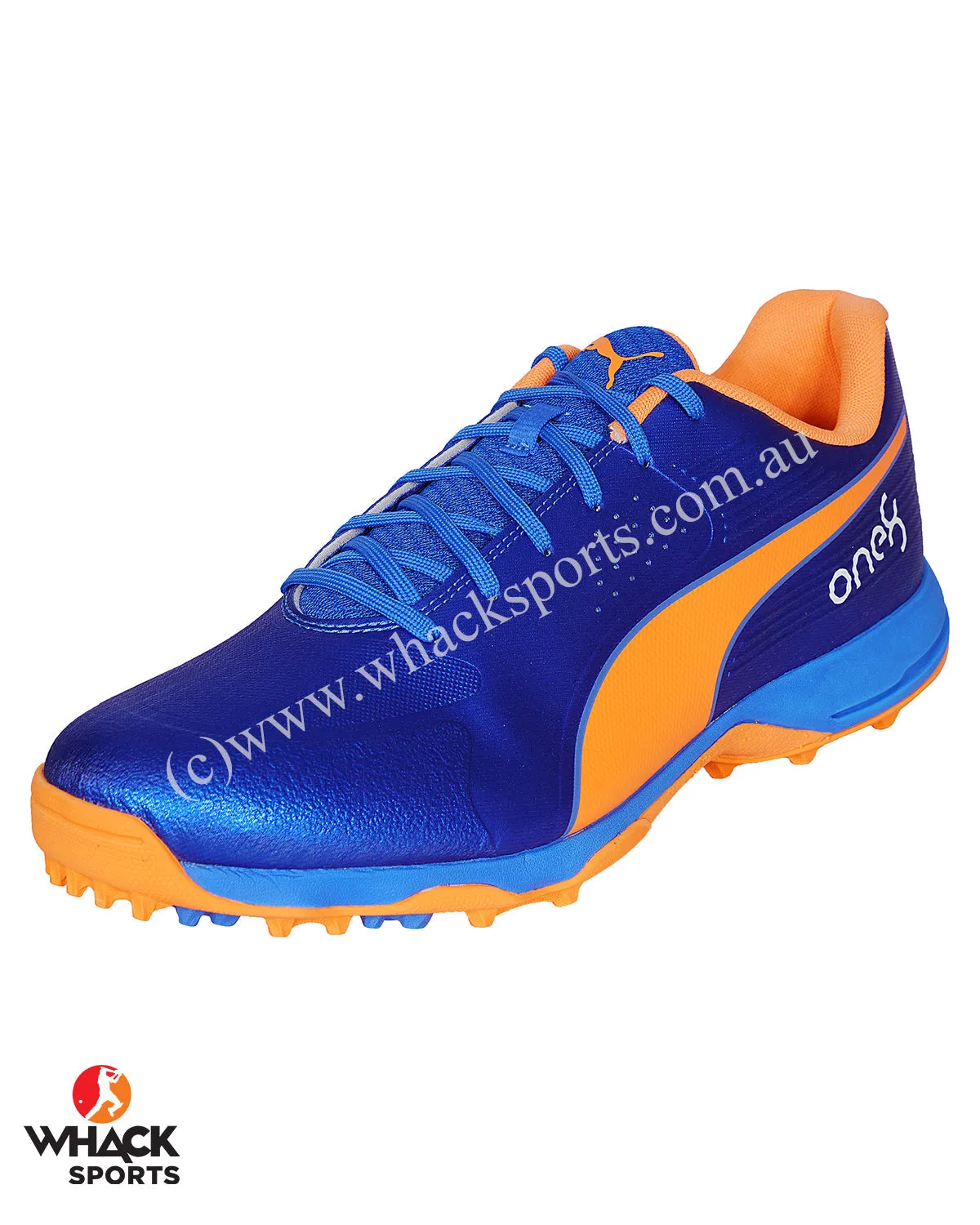 Puma FH 19 - Rubber Cricket Shoes - Bluemazing Orange Glow