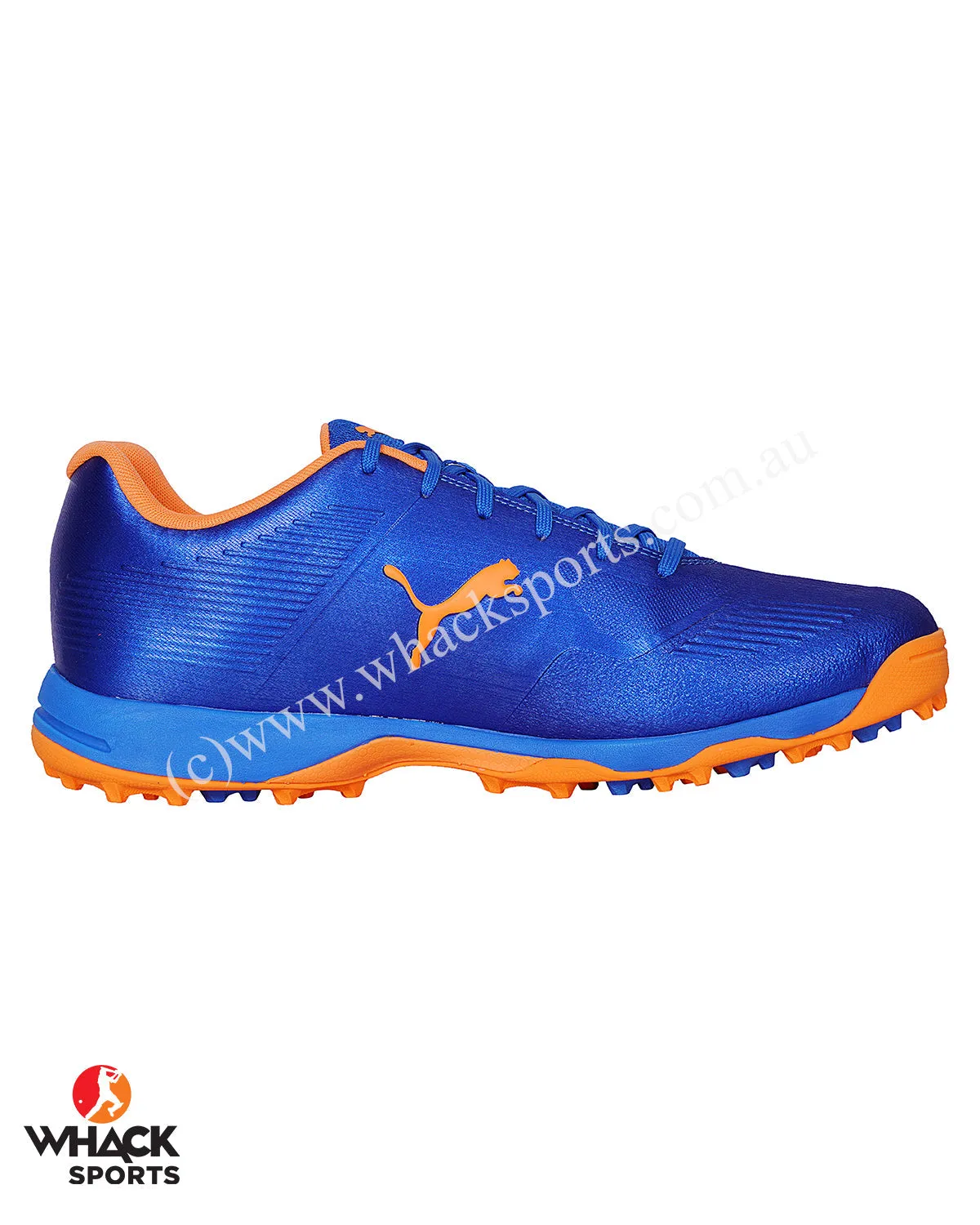 Puma FH 19 - Rubber Cricket Shoes - Bluemazing Orange Glow