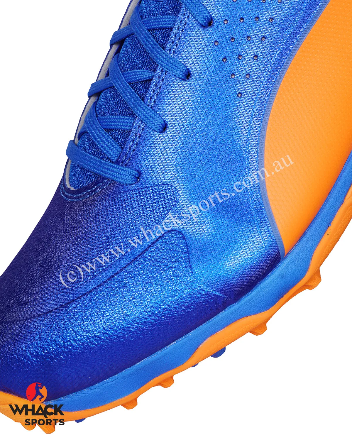 Puma FH 19 - Rubber Cricket Shoes - Bluemazing Orange Glow