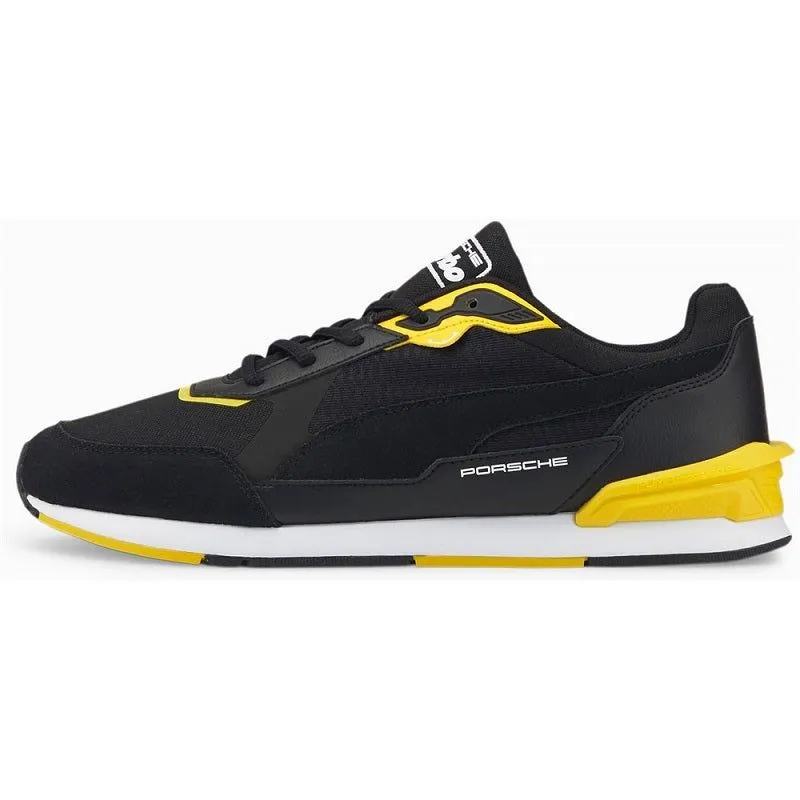 Puma Men's Porsche Legacy Low Racer Shoes - Black / Yellow