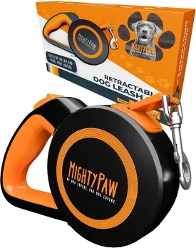 Retractable Dog Leash 2.0 - Mighty Paw One-Touch Quick-Lock Design