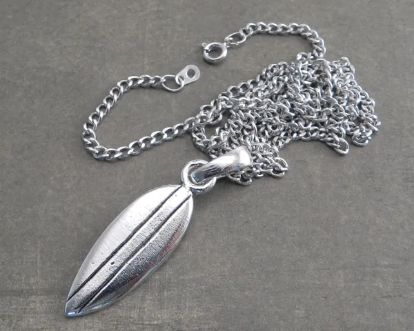 Surfboard Pendant on Necklace you choose