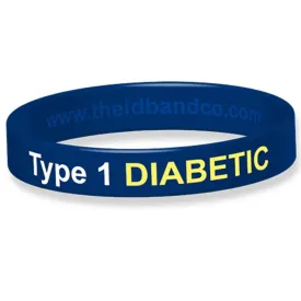 Type 1 Diabetic Wristband - Blue