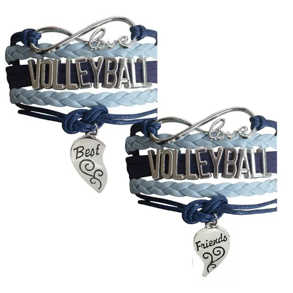 Volleyball Friendship Bracelets Set - Pick Your Team Colors