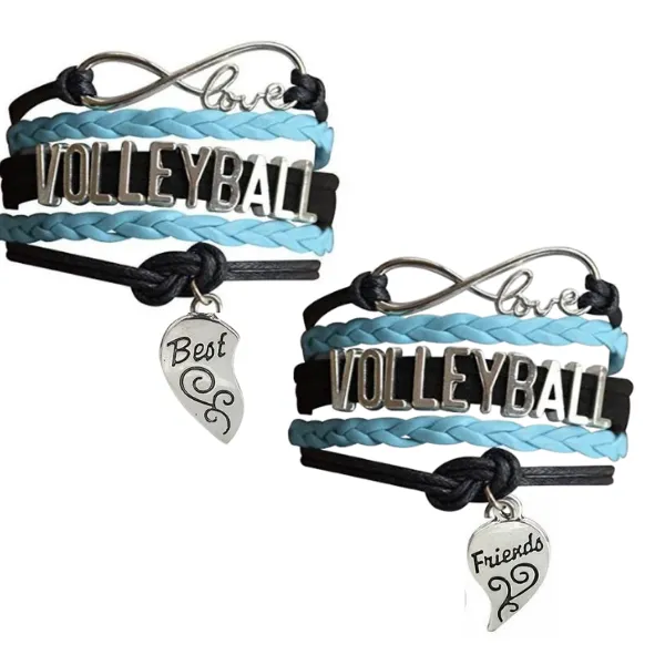 Volleyball Friendship Bracelets Set - Pick Your Team Colors