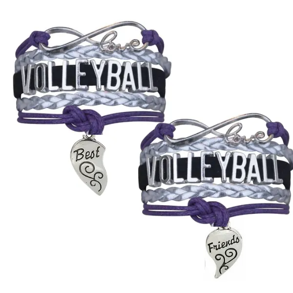 Volleyball Friendship Bracelets Set - Pick Your Team Colors