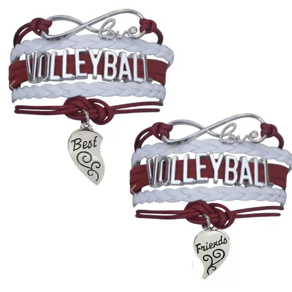 Volleyball Friendship Bracelets Set - Pick Your Team Colors