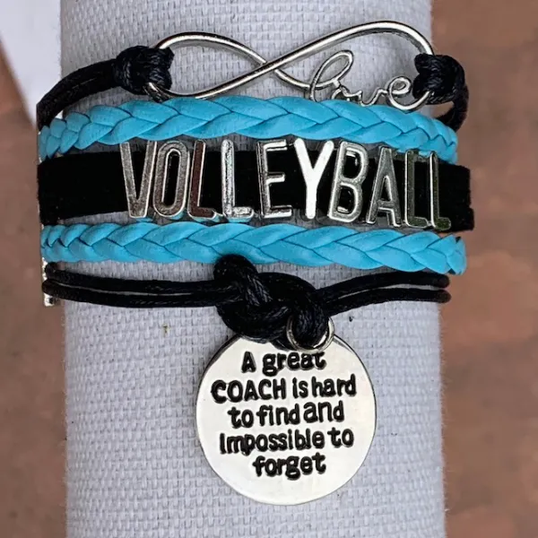 Volleyball Great Coach is Hard to Find  Bracelet - Pick Your Team Colors