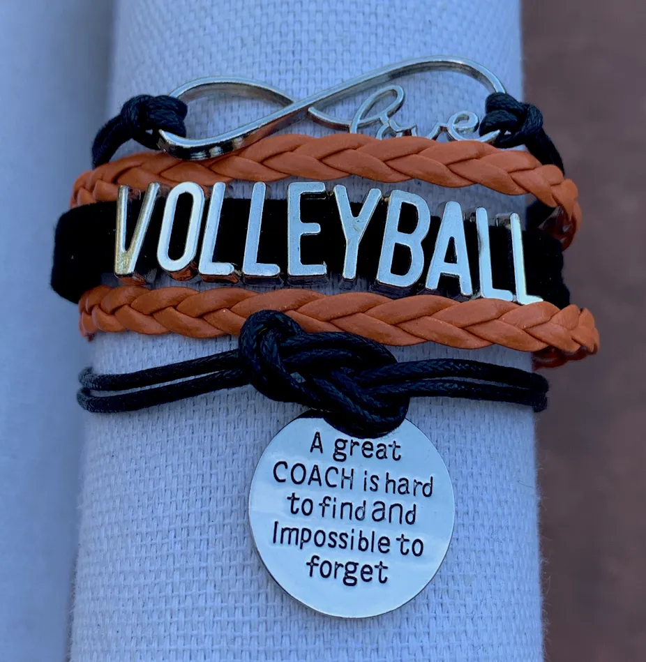 Volleyball Great Coach is Hard to Find  Bracelet - Pick Your Team Colors