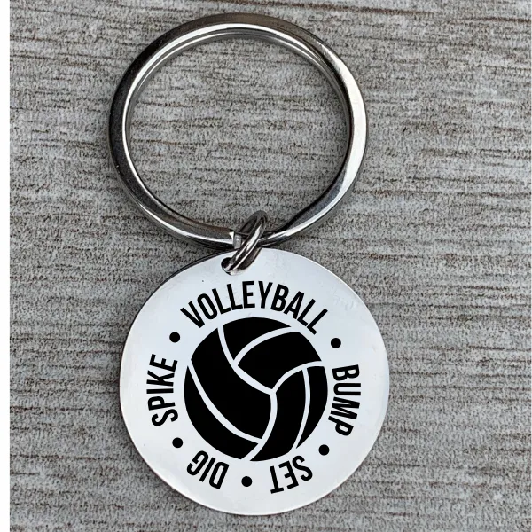 Volleyball Keychain - Set, Spike, Dig, Bump