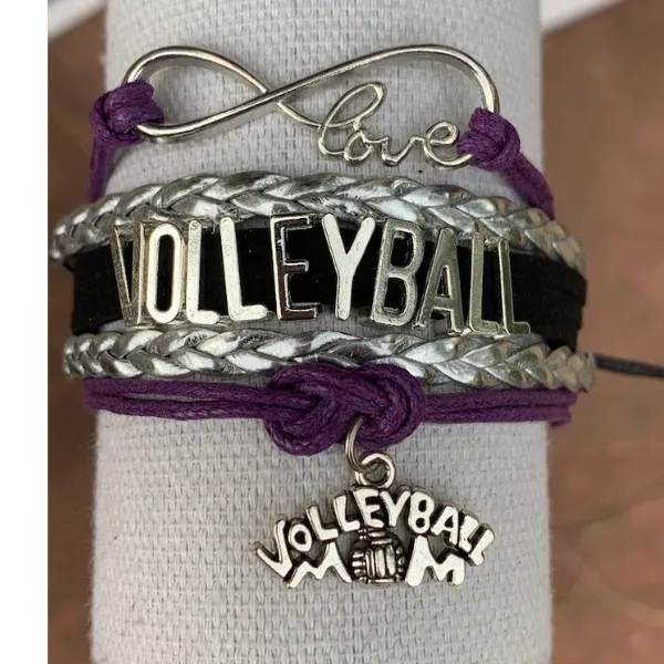 Volleyball Mom Infinity Bracelet - Pick Colors