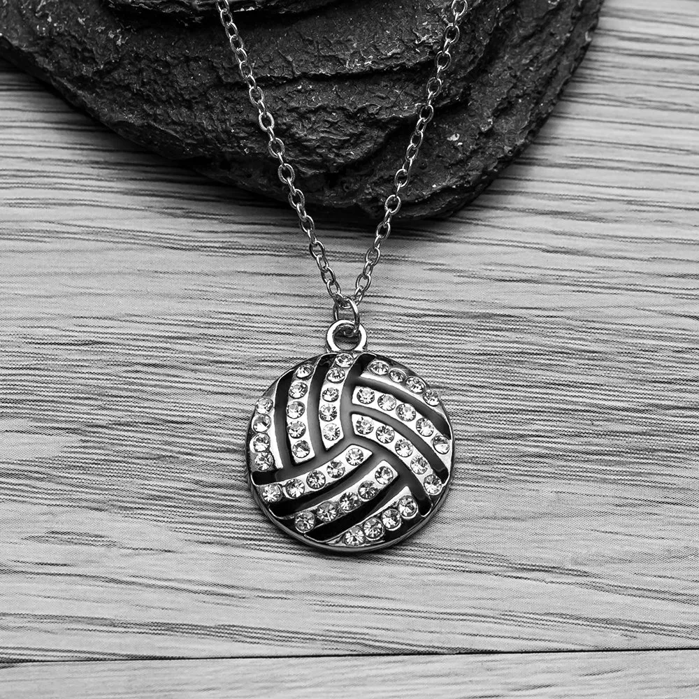 Volleyball Rhinestone Necklace