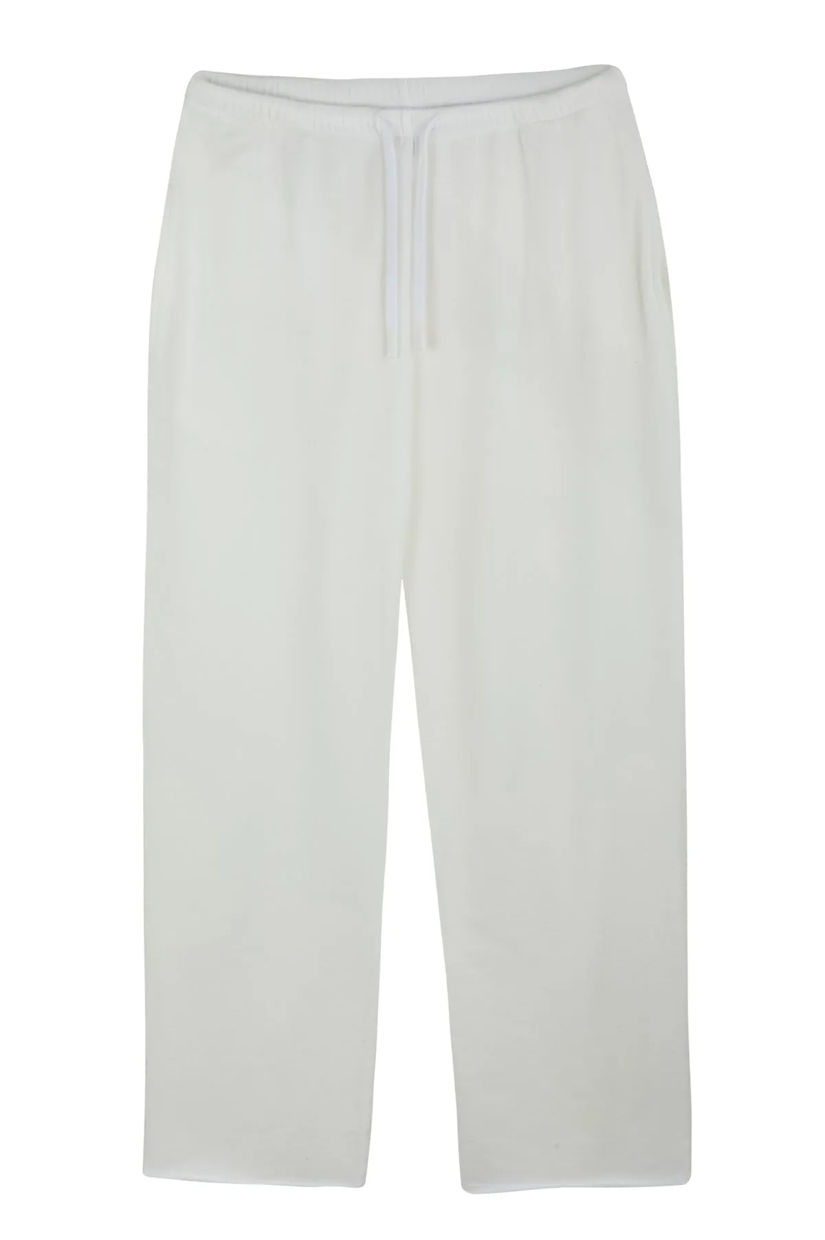 White Wide Sweats