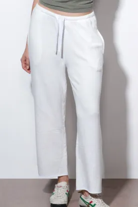 White Wide Sweats