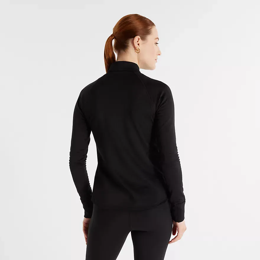 Womens Athletics Heat Grid 1/2 Zip - Black