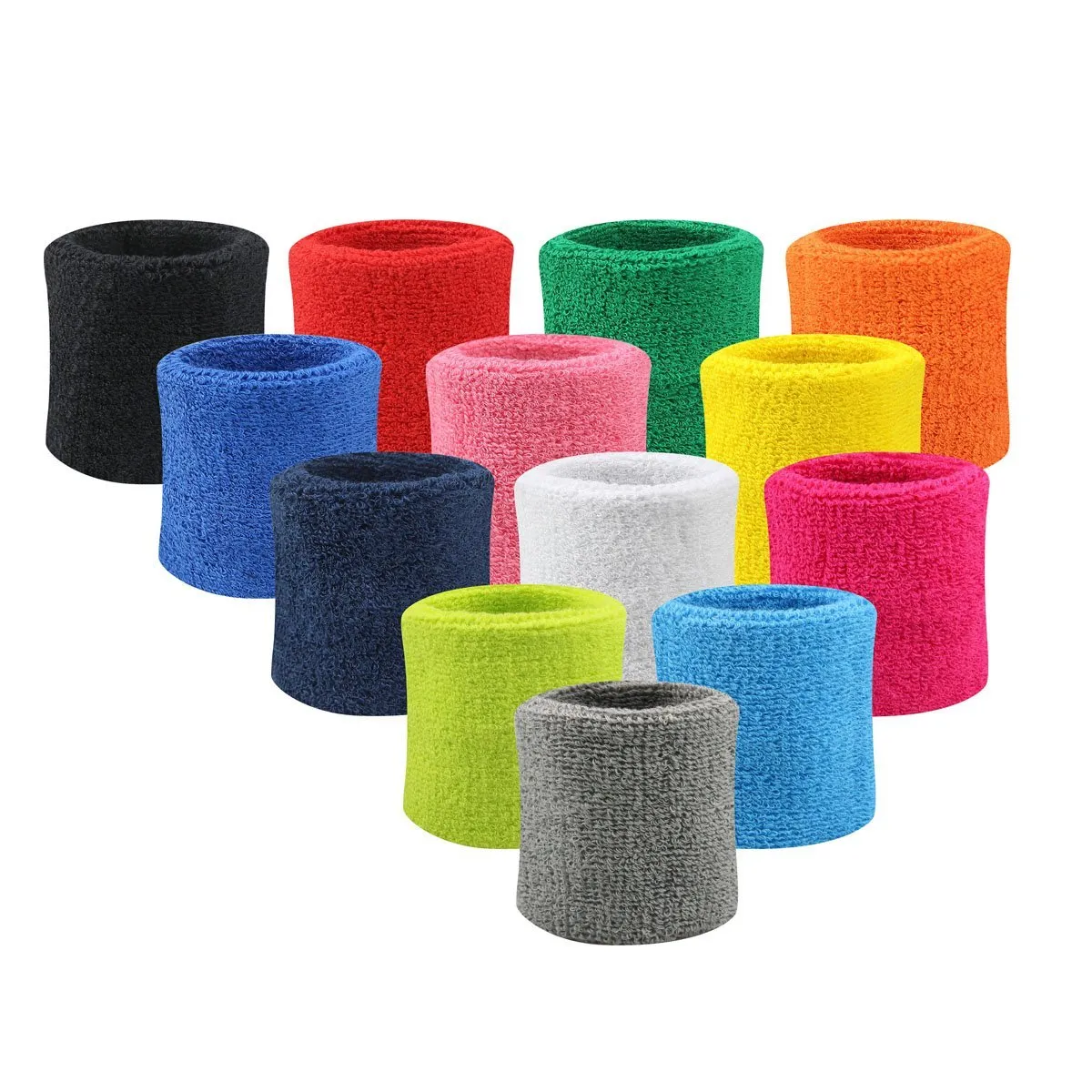 Wrist Sweatbands Soft Terry Cotton Sweatband 2 Wristbands You Pick Colors & Quantities