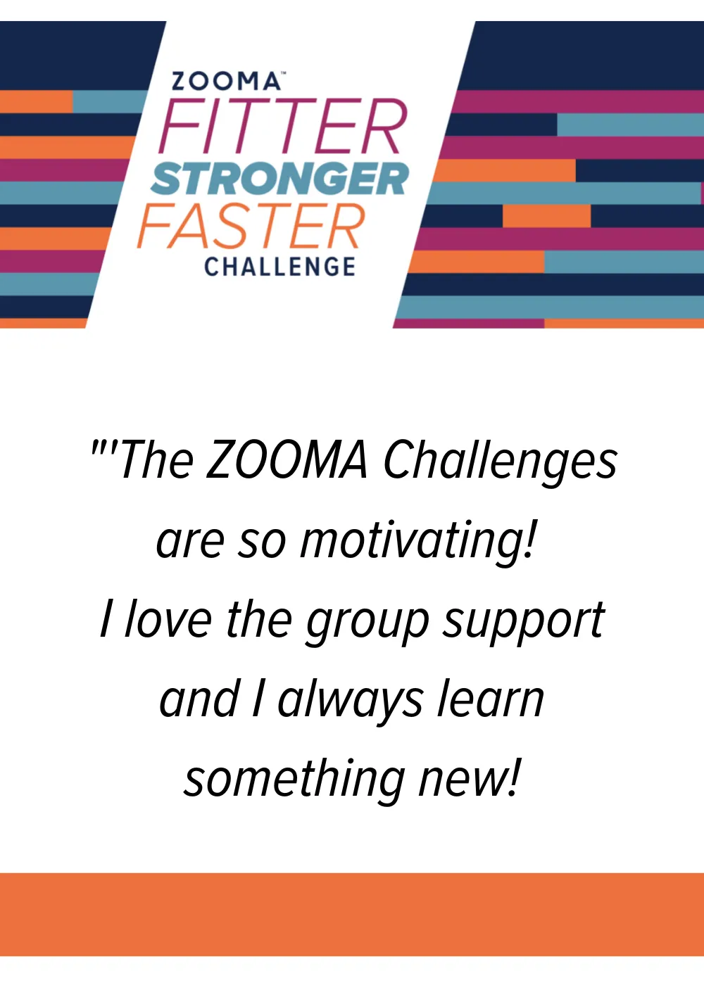 ZOOMA Fitter Stronger Faster Challenge 2023